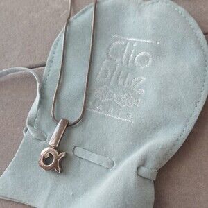 Clio Blue Fish Silver Necklace